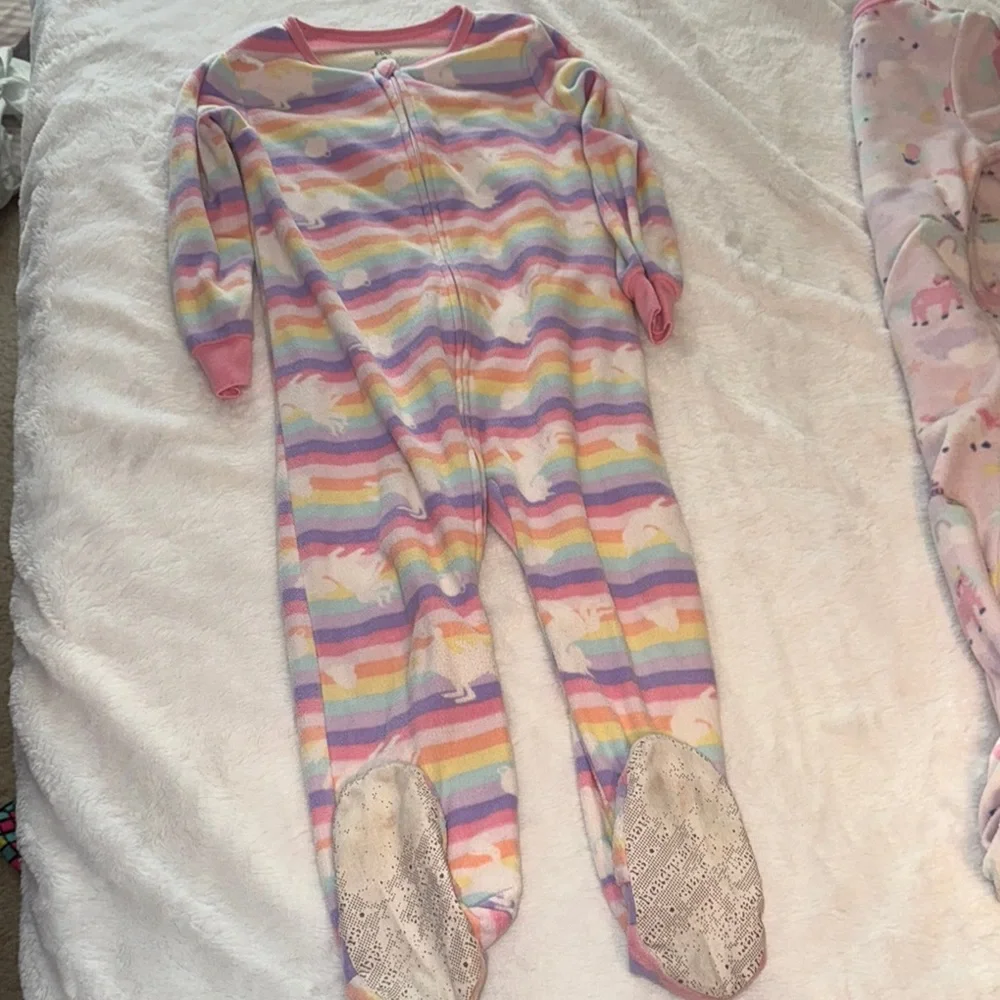Kids Headquarters Pink Footies One Pieces Cozy Sleepwear 4T